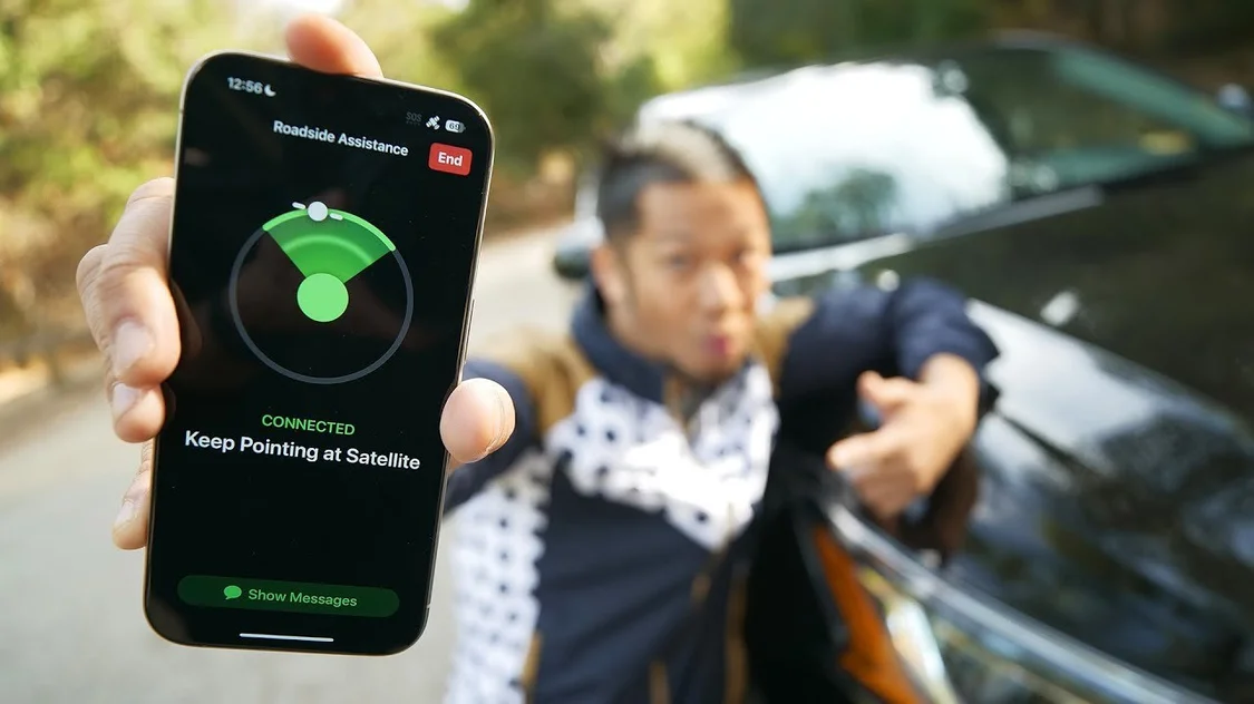 美國主播實測蘋果 iPhone 14/15 系列的衛星道路救援服務