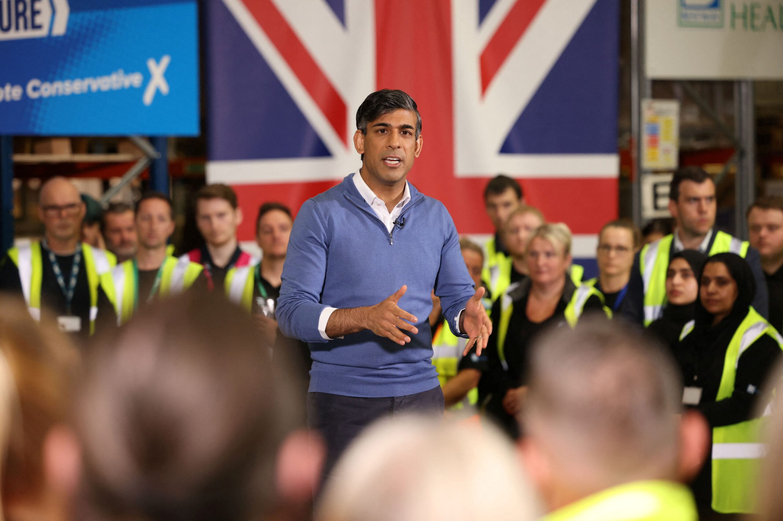 英國蘇納克敦促右翼選民支持他的政黨
